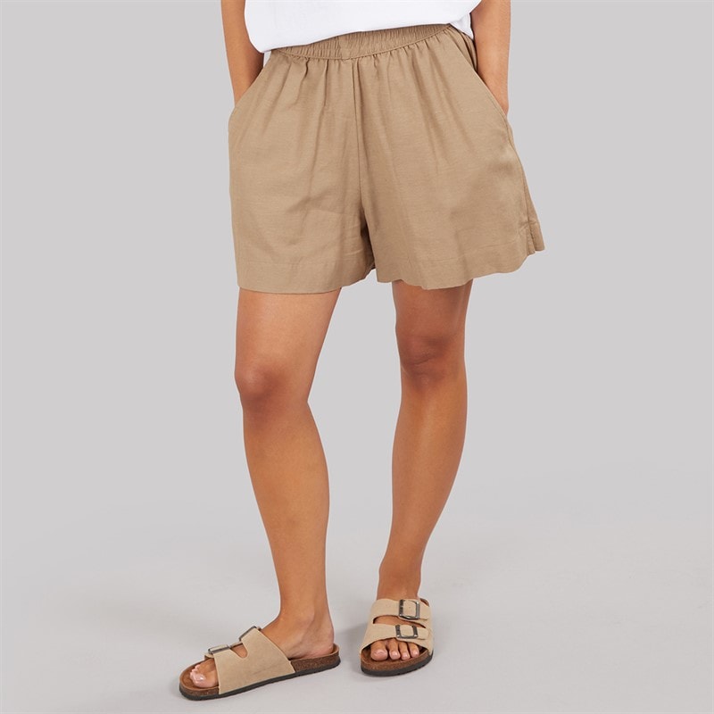 French Connection Womens Linen Shorts Incense