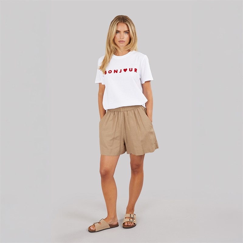 French Connection Womens Linen Shorts Incense - Image 3