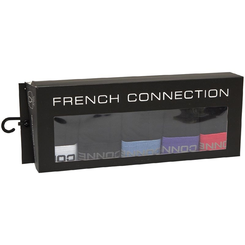French Connection Mens Five Pack FC Boxers FC3 Black - Image 2