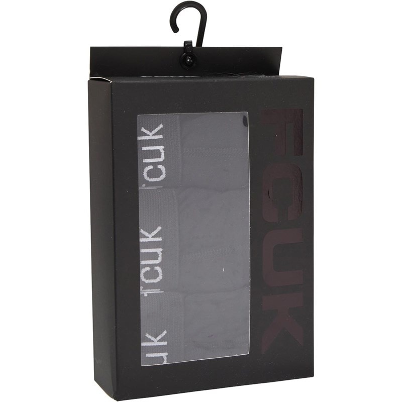 French Connection Mens FCUK Three Boxers FCUK1 Black - Image 2
