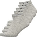 French Connection Mens FCUK Five Pack Trainer Socks Light Grey Marl/Black