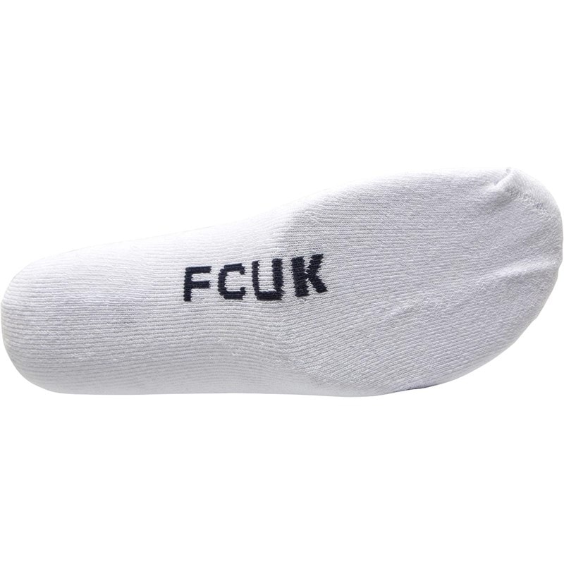 French Connection Mens FCUK Three Pack Stripe Socks White/Black - Image 2