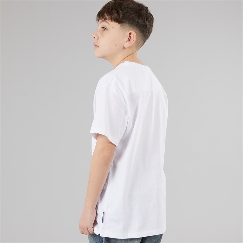 French Connection Boys Logo T-Shirt White/Marine - Image 2