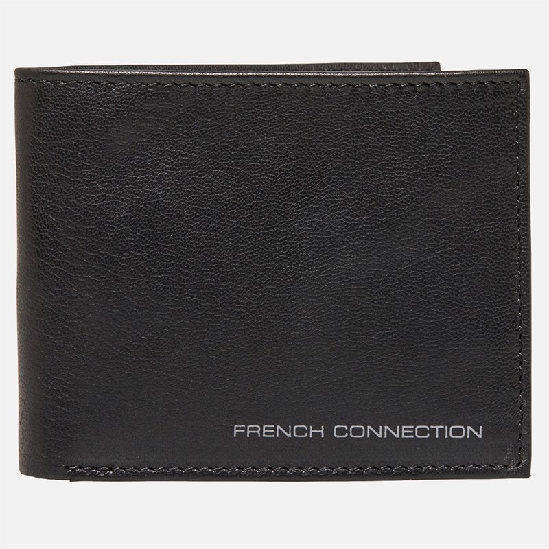 French Connection Mens French Con Gunmetal Wallet Black/Gunmetal
