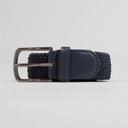French Connection Mens Woven Elastic Belt Marine
