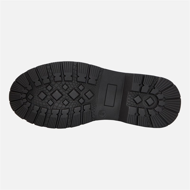 Pineapple Junior Girls Glitter Heart Ankle Boots Black Glitter - Image 2