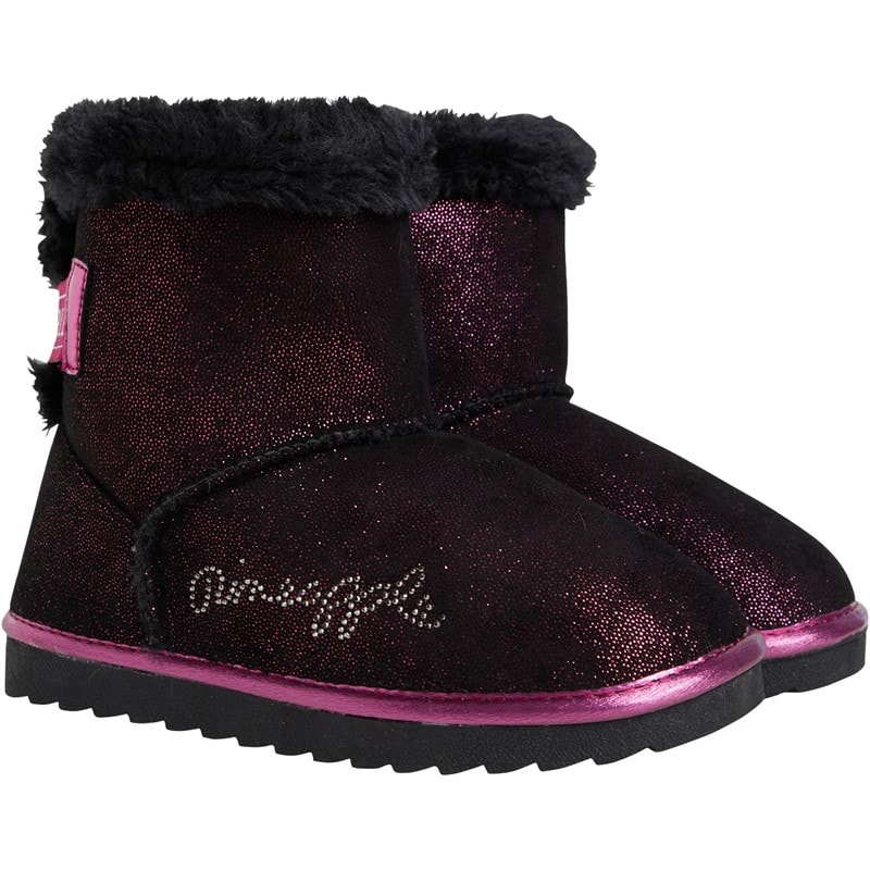 Pineapple Junior Girls Girls Sparkle Bow Boots Black - Image 1