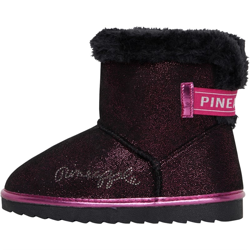 Pineapple Junior Girls Girls Sparkle Bow Boots Black - Image 2