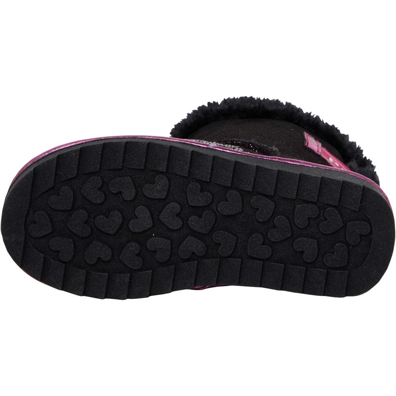 Pineapple Junior Girls Girls Sparkle Bow Boots Black - Image 3