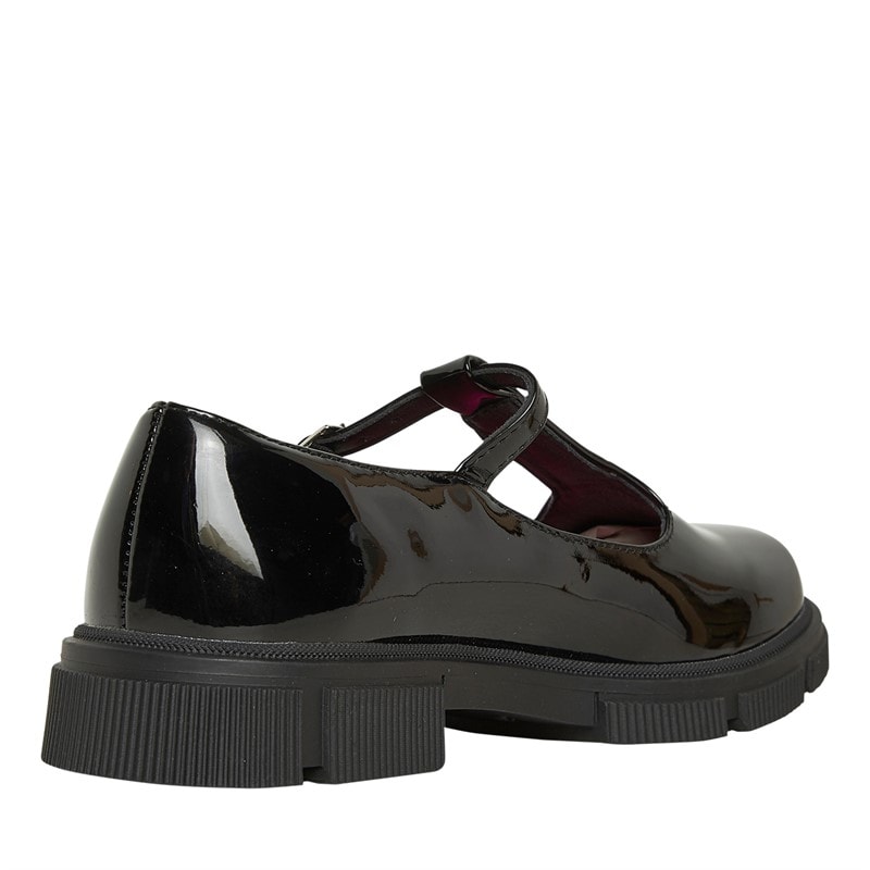 Pineapple Junior Girls Chunky Sole T-Bar Shoes Black Patent - Image 5