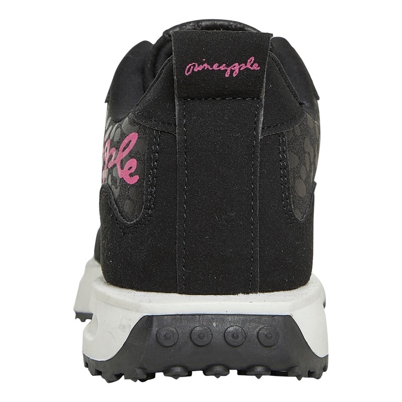 Pineapple Junior Girls Leopard Trainers Black Leopard/Pink - Image 3