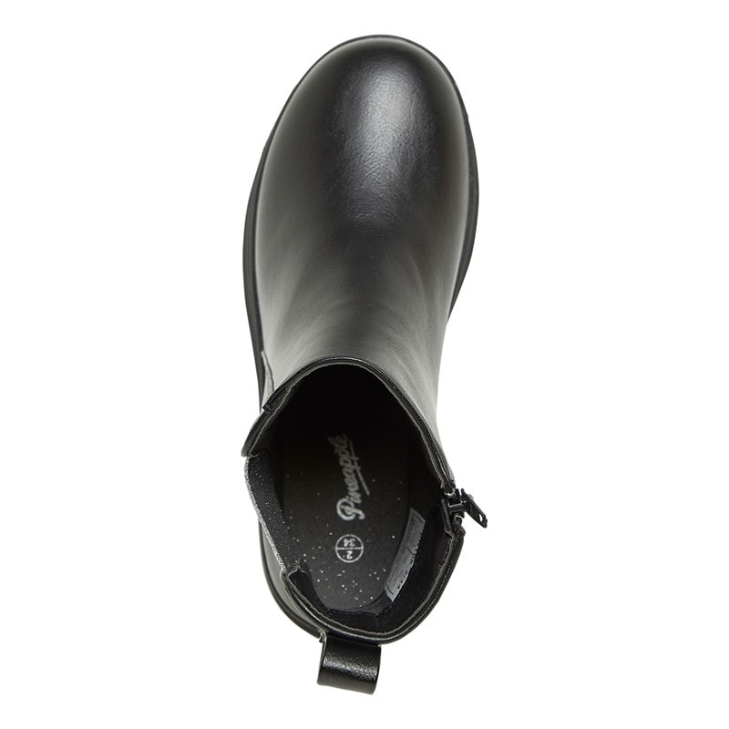 Pineapple Girls Glitter Chelsea Boots Black Glitter - Image 4
