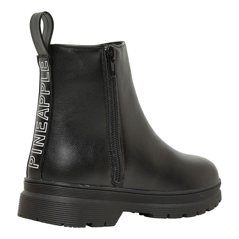 Pineapple Girls Glitter Chelsea Boots Black Glitter - Image 5