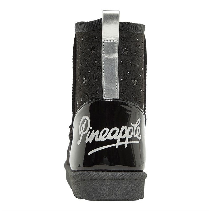Pineapple Junior Girls Star Huggy Boots Black - Image 3