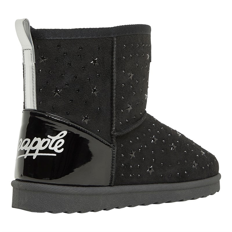 Pineapple Junior Girls Star Huggy Boots Black - Image 5