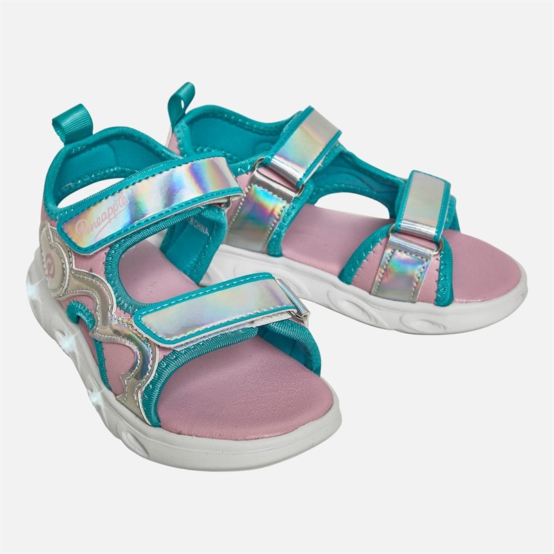 Pineapple Girls Light Up Sandals Pink/Blue - Image 1