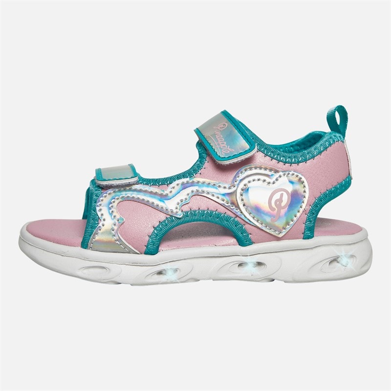 Pineapple Girls Light Up Sandals Pink/Blue - Image 2
