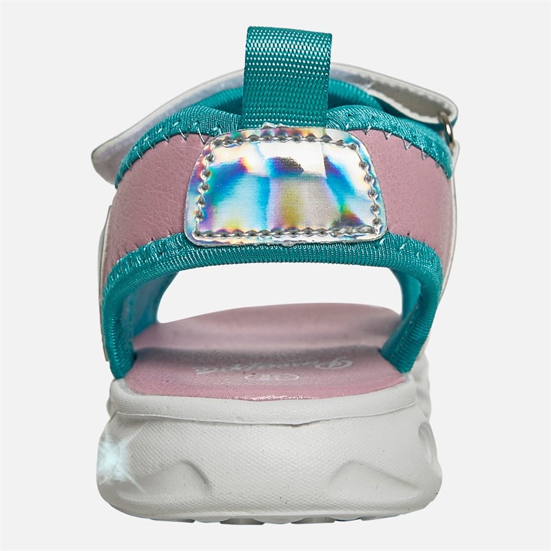 Pineapple Girls Light Up Sandals Pink/Blue - Image 4