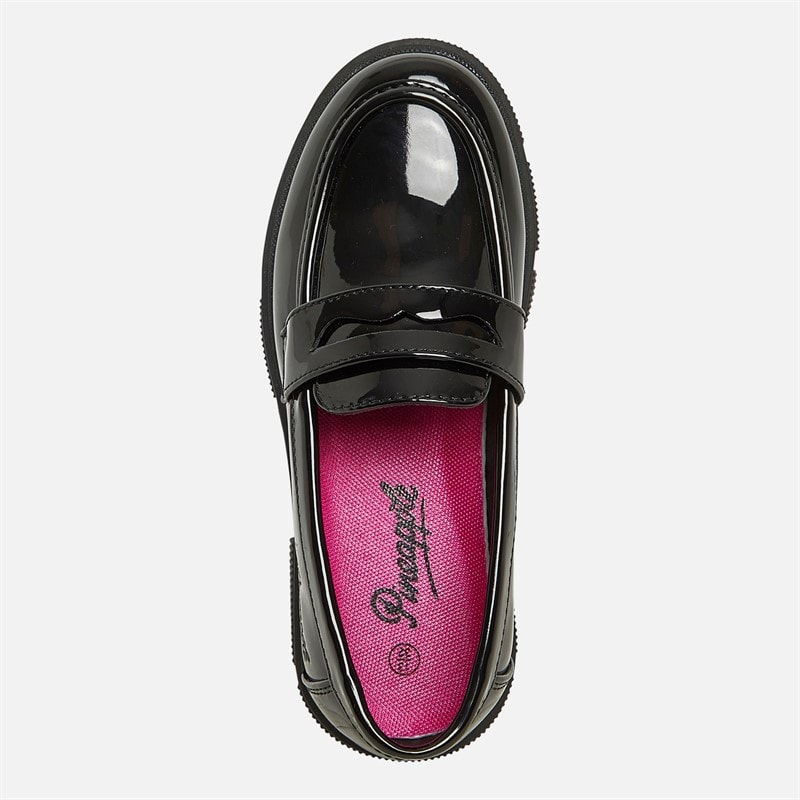 Pineapple Junior Girls Chunky Loafers Black Patent - Image 4