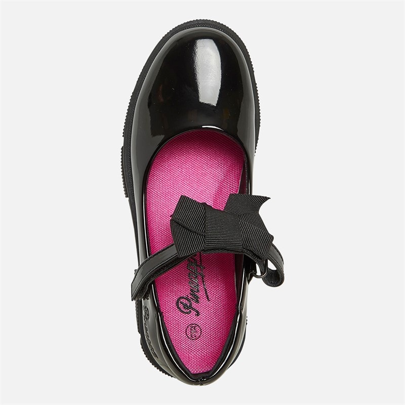Pineapple Junior Girls Chunky Mary Jane Shoes Black Patent - Image 4