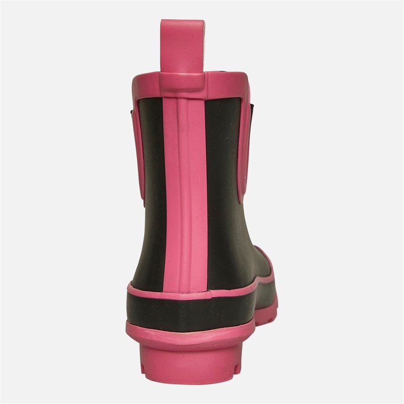 Pineapple Junior Girls Chelsea Boot Wellies Black/Fuschia - Image 3