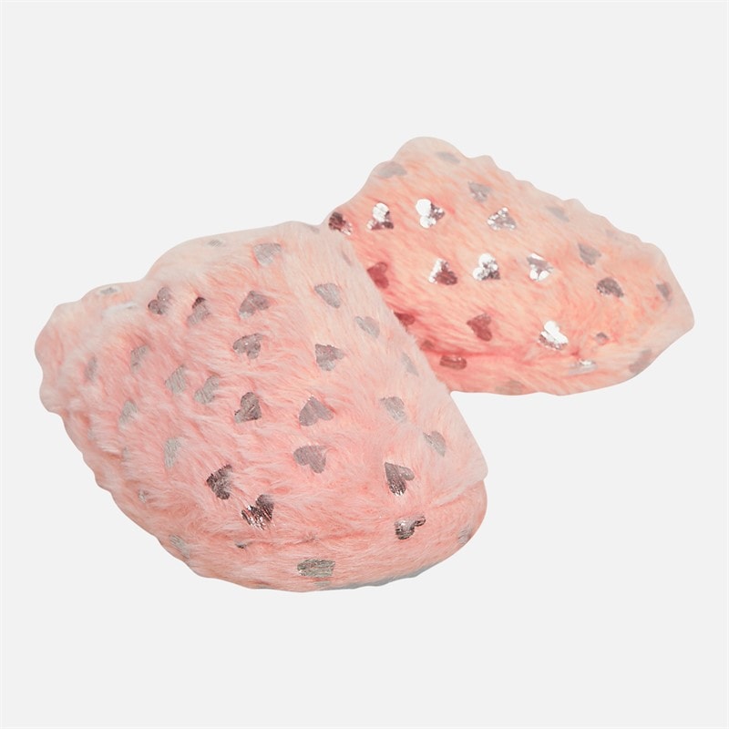 Pineapple Infant Girls Heart Mule Slippers Pink - Image 1