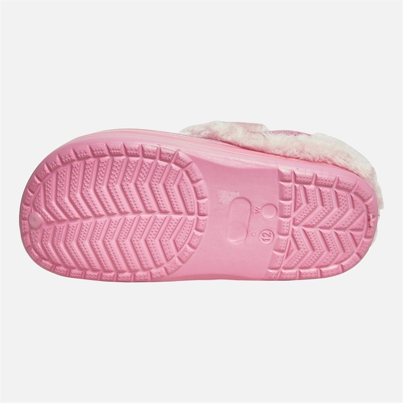 Pineapple Girls Fur Lined Clog Slippers Pink - Image 3