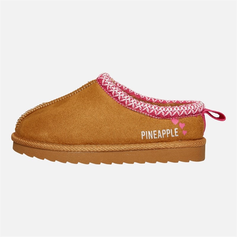 Pineapple Junior Girls Huggy Slippers Chestnut Micro - Image 2
