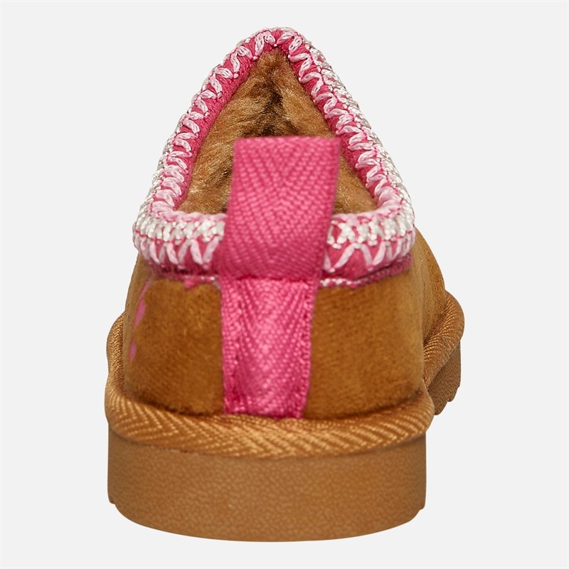 Pineapple Junior Girls Huggy Slippers Chestnut Micro - Image 4
