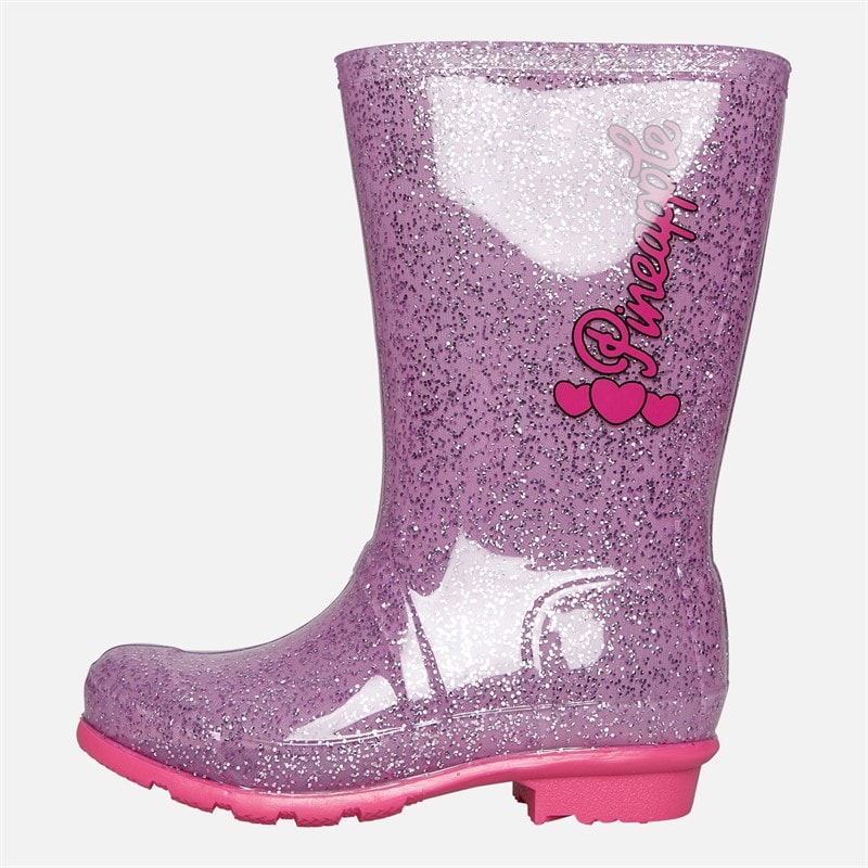 Pineapple Girls Glitter Wellies Lilac - Image 2