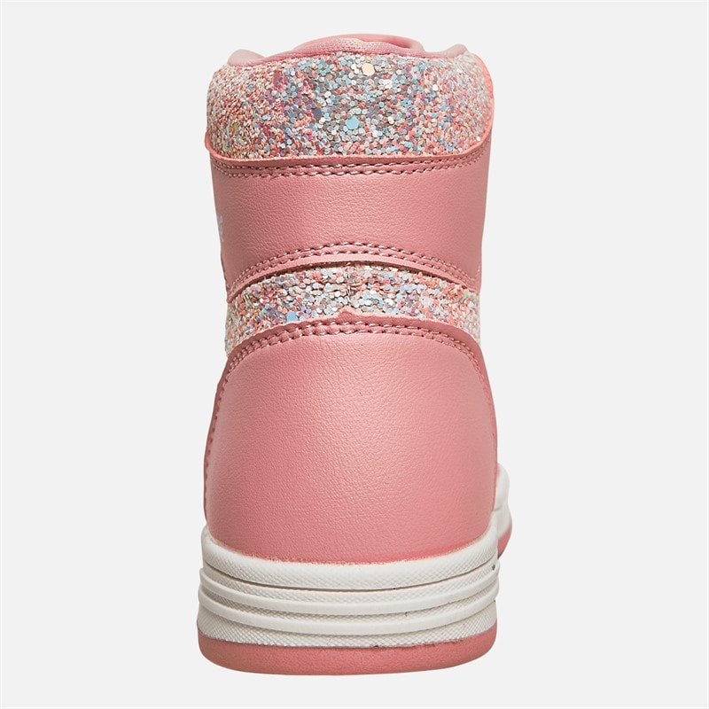 Pineapple Junior Girls Star Hi Top Trainers Pink - Image 3