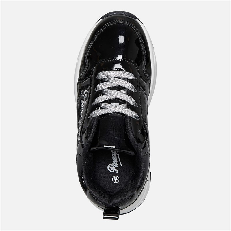 Pineapple Junior Girls Chunky Trainers Black/Patent - Image 4