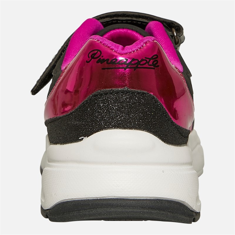 Pineapple Girls Chunky Trainers Black/Pink - Image 3