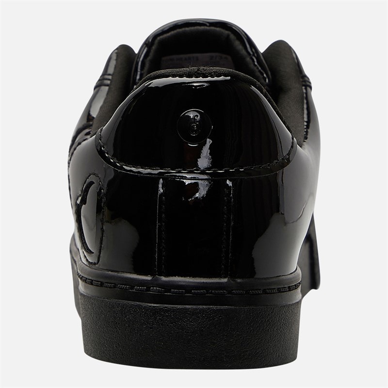 Pineapple Junior Girls Toni Hearts Trainers Black Patent - Image 3
