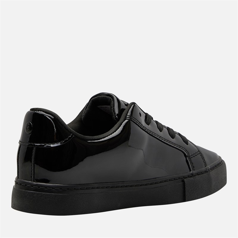 Pineapple Junior Girls Toni Hearts Trainers Black Patent - Image 5