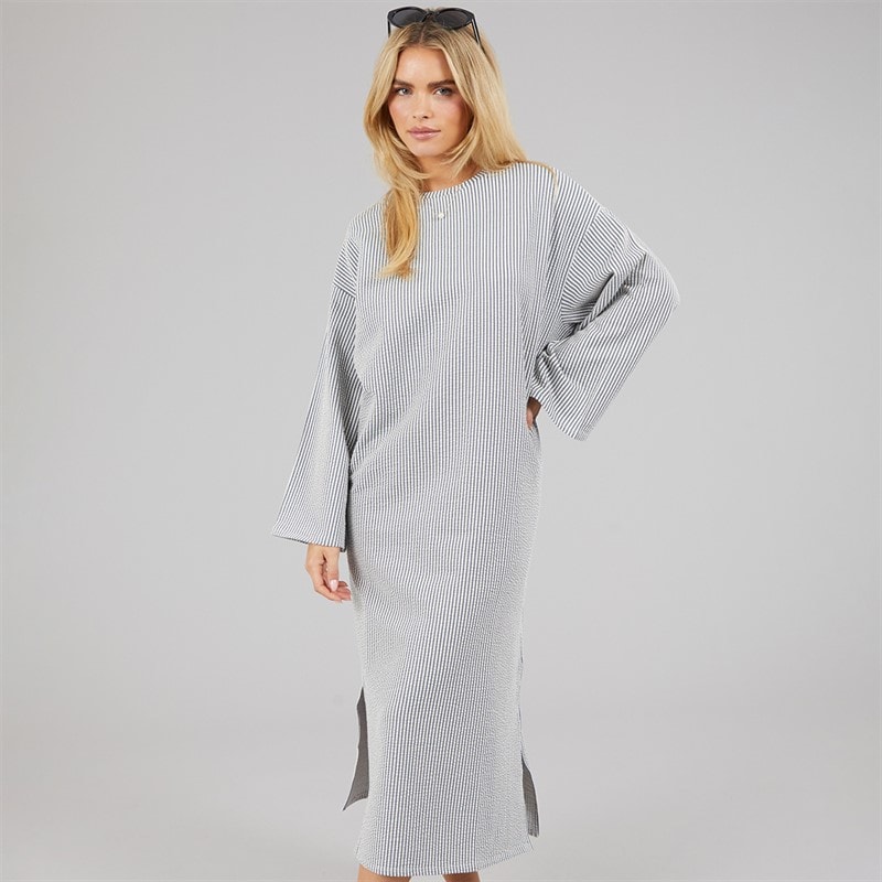Native Youth Womens Belle Oversized Midi Dress Blue - Image 1