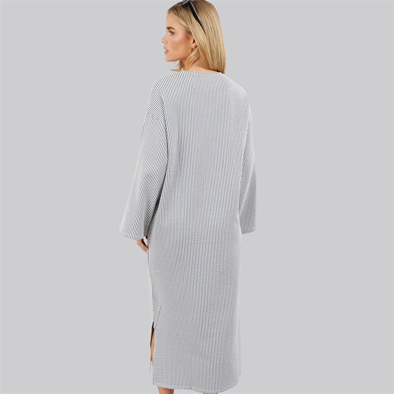 Native Youth Womens Belle Oversized Midi Dress Blue - Image 2