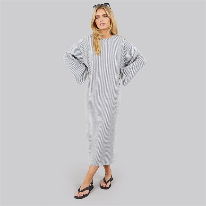 Native Youth Womens Belle Oversized Midi Dress Blue - Image 4