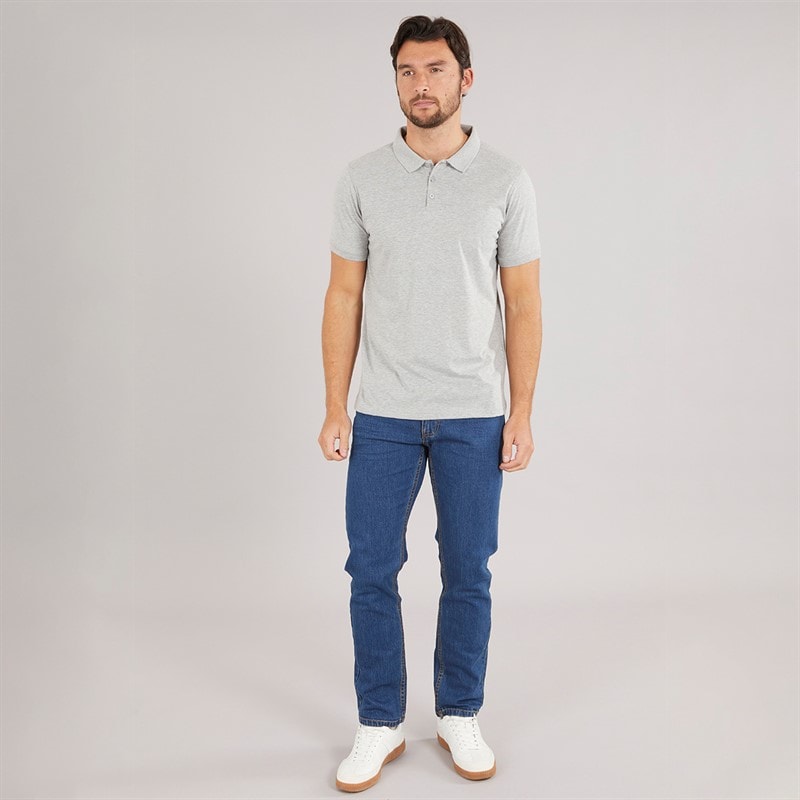 Onfire Mens Stretch Denim Straight Leg Jeans Mid Wash - Image 4