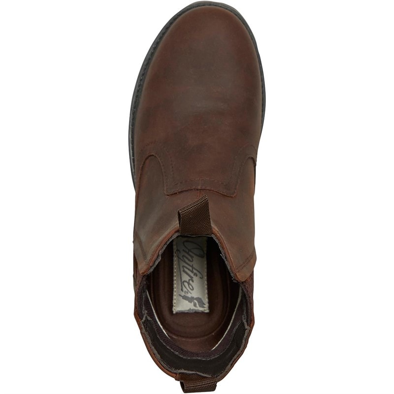 Onfire Womens Leather Country Chelsea Boot Dark Brown - Image 4