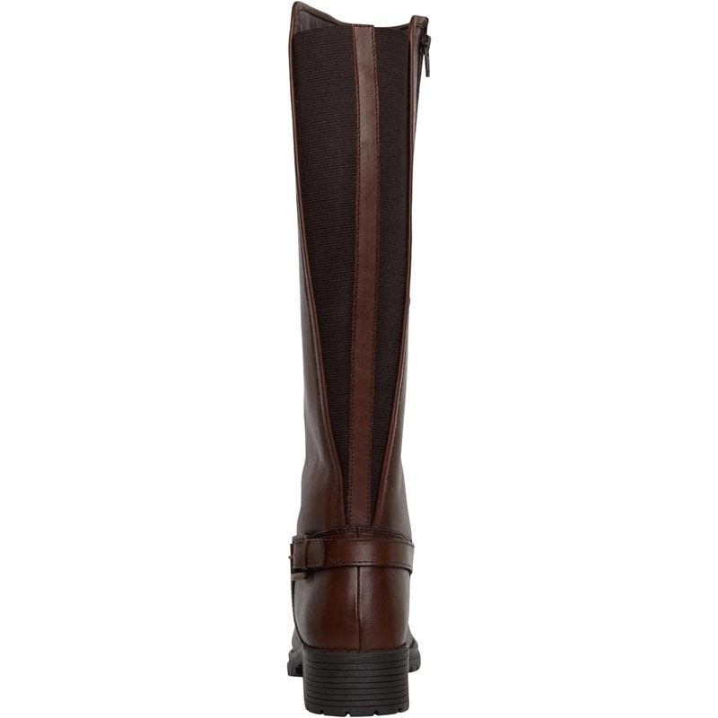 Onfire Womens Knee Length Leather Boots Brown - Image 3
