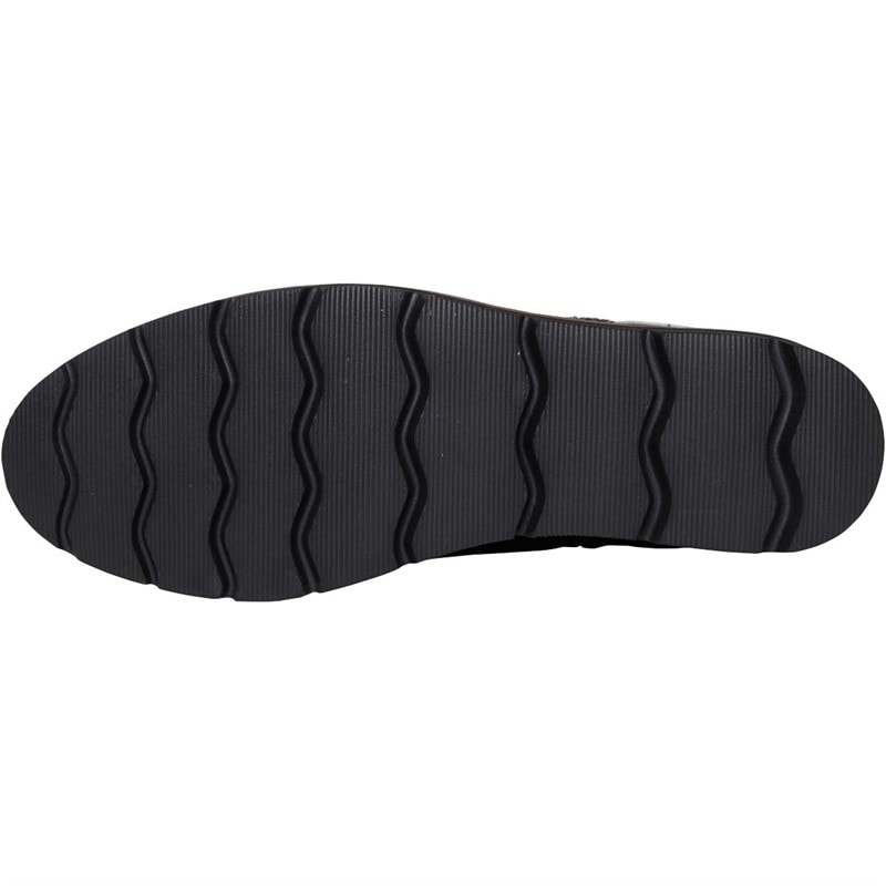 Onfire Womens Leather Wedge Boot Black - Image 2