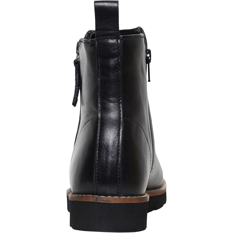 Onfire Womens Leather Wedge Boot Black - Image 3