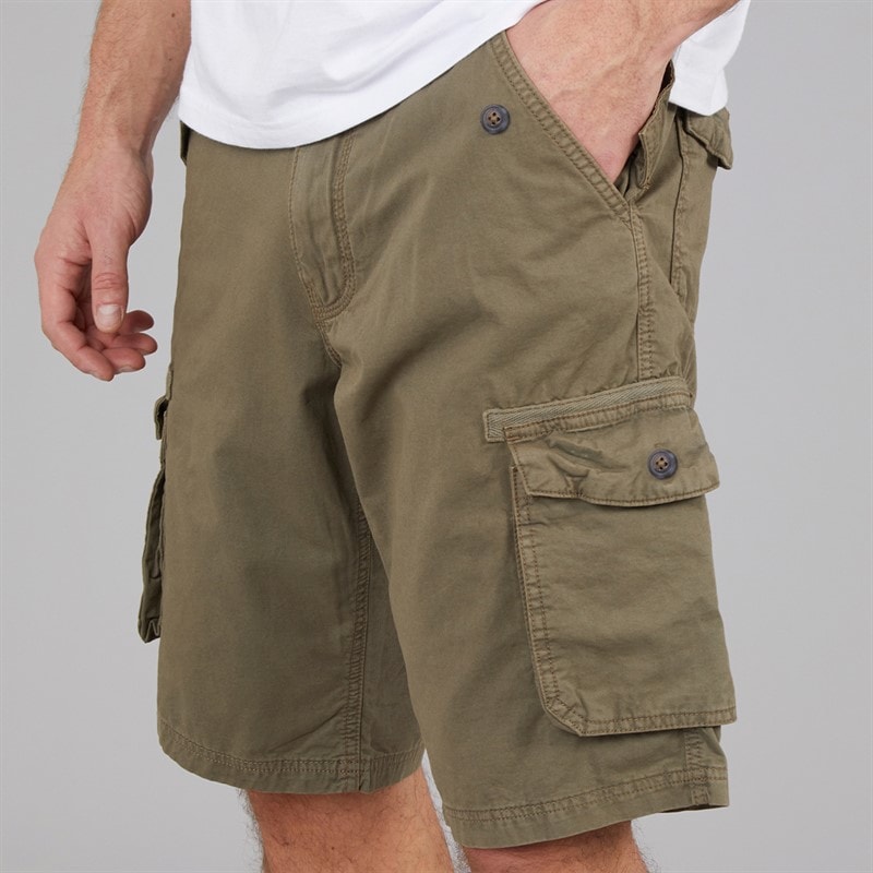 Onfire Mens Two Pack Cargo Shorts Black/Khaki - Image 3
