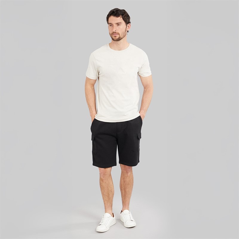 Onfire Mens Fleece Cargo Shorts Black - Image 3