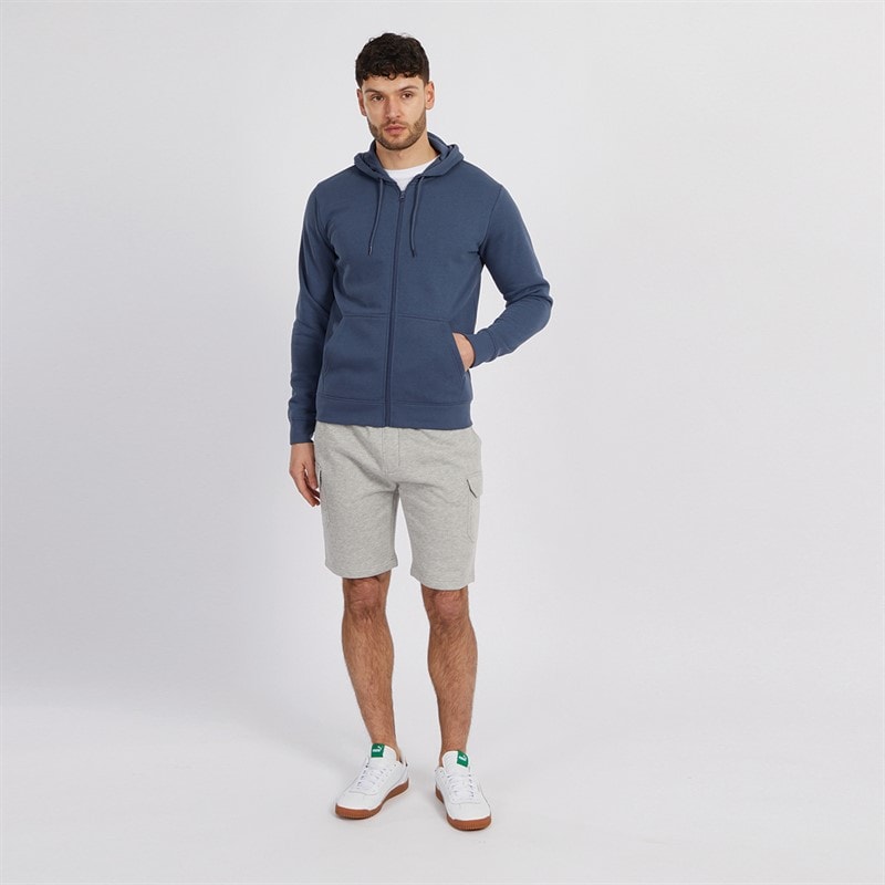 Onfire Mens Zip-Through Fleece Hoodie Vintage Indigo - Image 4