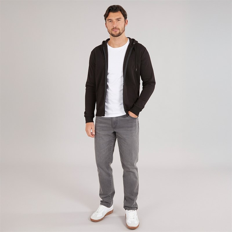 Onfire Mens Zip Through Fleece Hoodie Black - Image 3