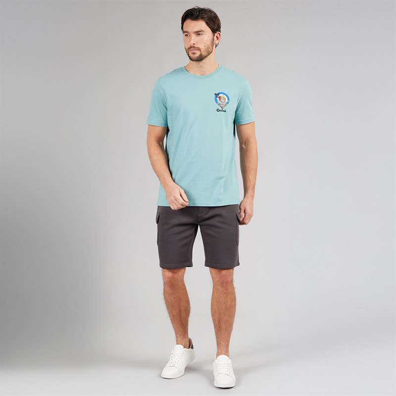 Onfire Mens Fleece Cargo Shorts Charcoal - Image 4