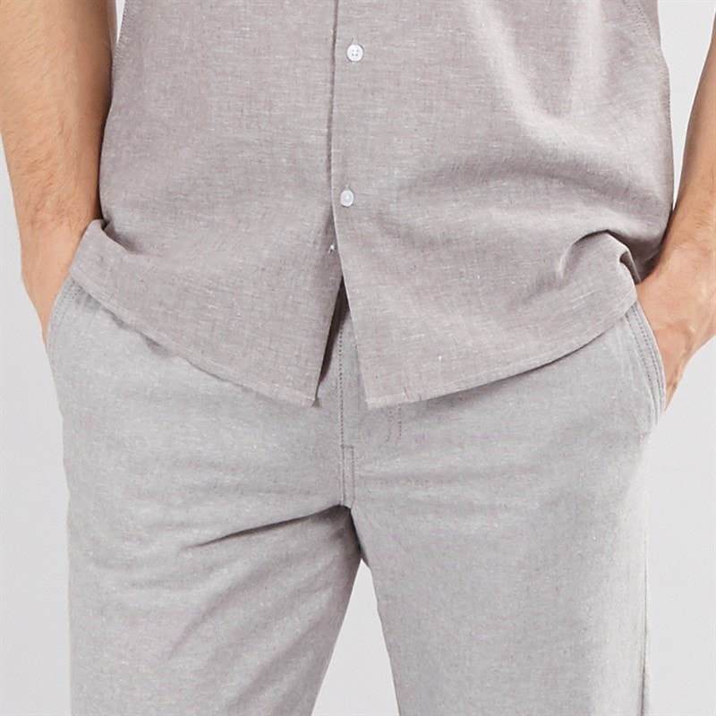 Onfire Mens Linen Trousers Mid Grey Marl - Image 3