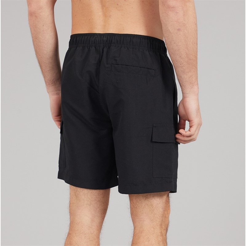 Onfire Mens Cargo Swim Shorts Black - Image 2